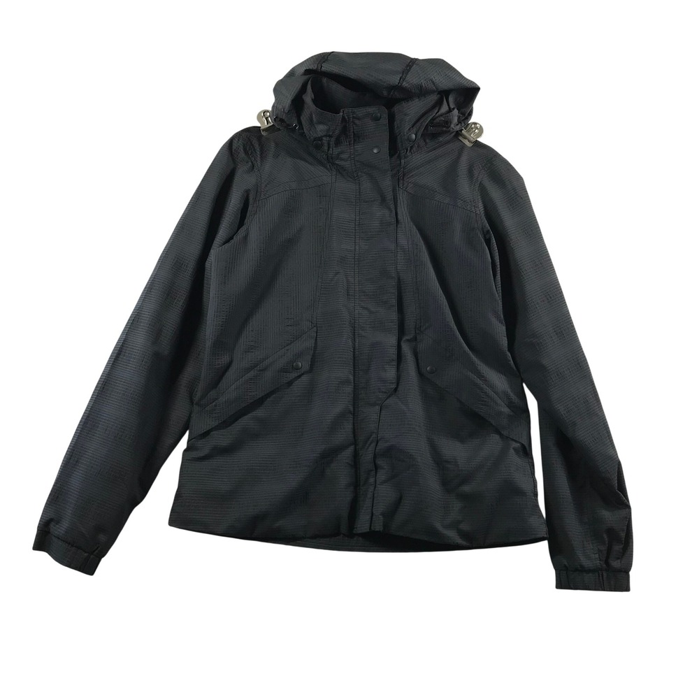 Nau Womens Medium Charcoal Grey Recycled‎ Polyester Hooded Windbreaker Jacket